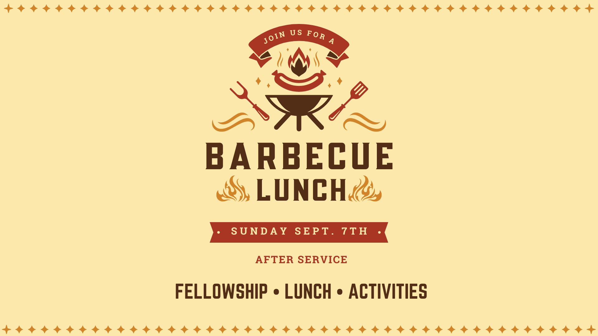 Red and Black Retro BBQ Party Event Flyer